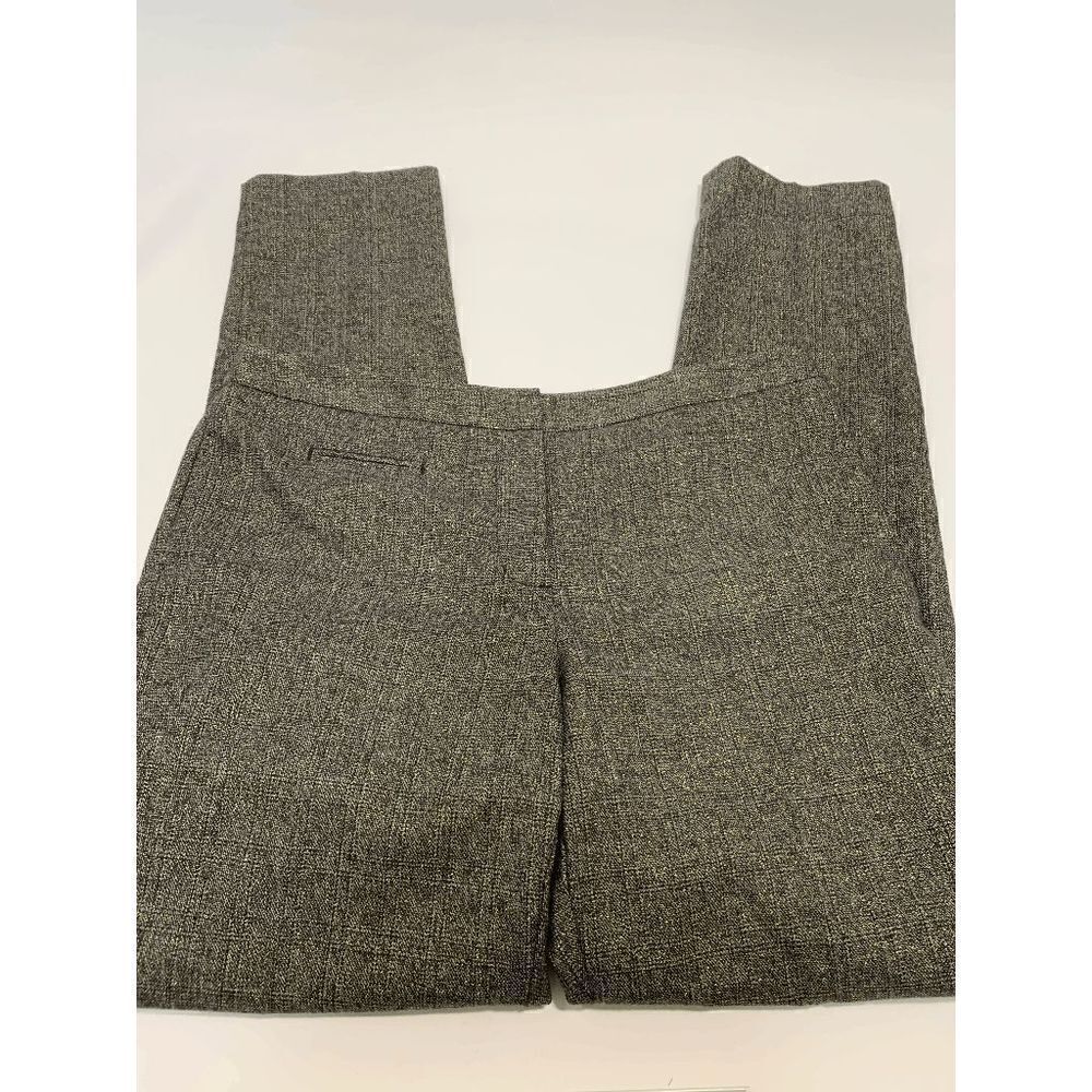 Worthington Women's Mid Rise Modern Fit Tweek Ankle Career Gray Pants Size 4